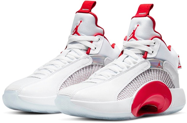 (Kanak-Kanak Sekolah) Air Jordan XXXV Putih Merah Api CQ9433-100 Lookbook (Kanak-Kanak Sekolah) Air Jordan XXXV Putih Merah Api CQ9433-100
