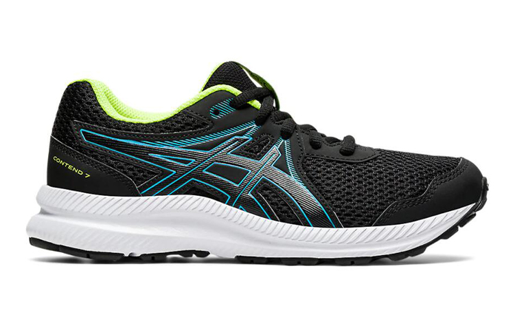 Order (Grade School) ASICS Contend 7 'Black Digital Aqua' 1014A192-007