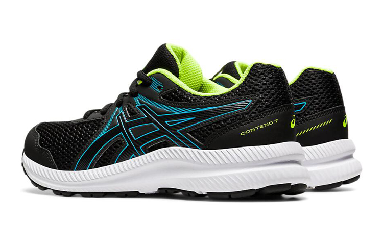 Lookbook (Grade School) ASICS Contend 7 'Black Digital Aqua' 1014A192-007