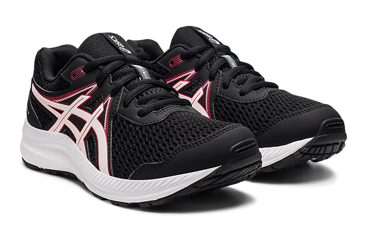 Lookbook (Para Niños) ASICS Contend 7 'Negro Rojo Eléctrico' 1014A192-008