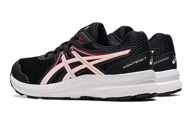 Shop (Para Niños) ASICS Contend 7 'Negro Rojo Eléctrico' 1014A192-008