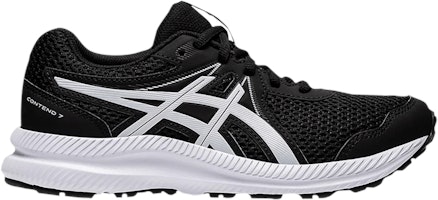 (Grade School) ASICS Contend 7 'Black White' 1014A192-002 (Grade School) ASICS Contend 7 'Black White' 1014A192-002