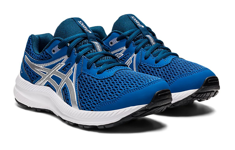 Lookbook (Grade School) ASICS Contend 7 'Lake Drive Pure Silver' para Niños. 1014A192-413
