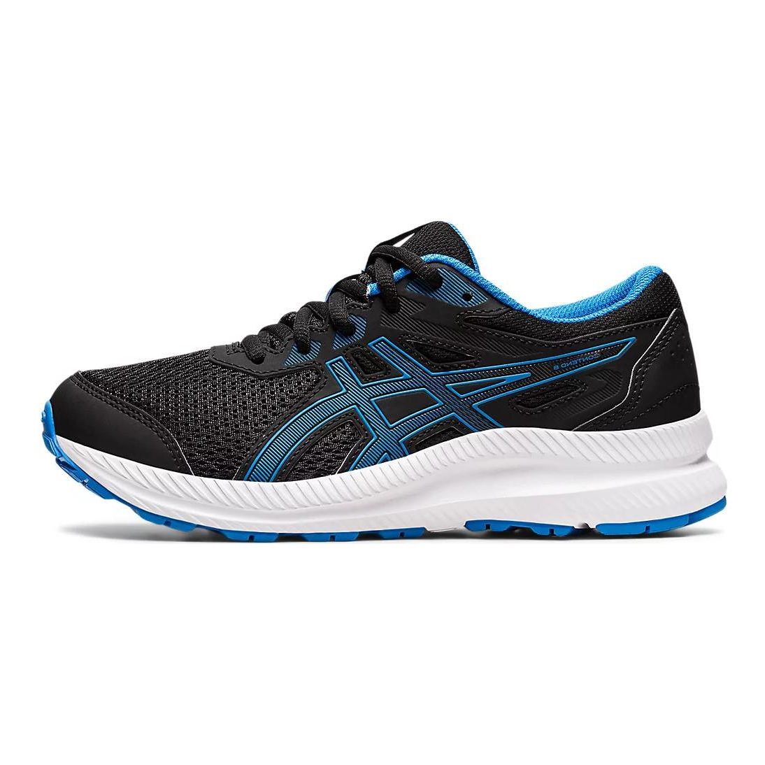Buy (Grade School) ASICS Contend 8 'Black Electric Blue' 1014A259-004