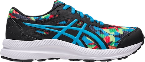 (Grade School) ASICS Contend 8 'Black Island Blue Camo' 1014A294-003 (Grade School) ASICS Contend 8 'Black Island Blue Camo' 1014A294-003