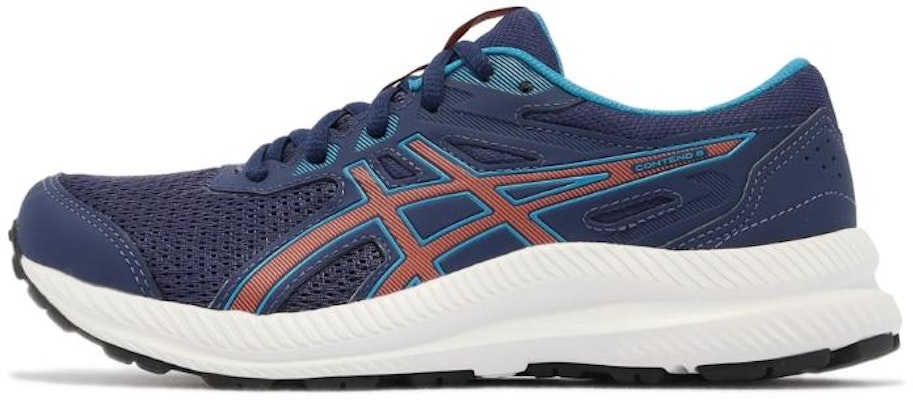 (Anak-Anak) ASICS Contend 8 'Indigo Blue Sun Peach' 1014A259-405 Buy (Anak-Anak) ASICS Contend 8 'Indigo Blue Sun Peach' 1014A259-405