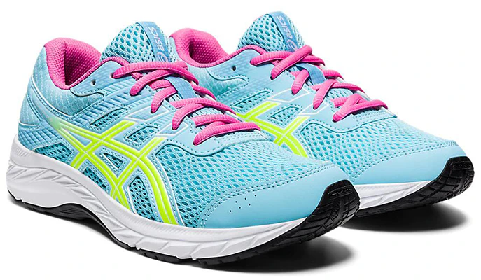 (Grade School) ASICS Gel Contend 6 'Ocean Decay Safety Yellow' Kanak-Kanak 1014A086-405 Lookbook (Grade School) ASICS Gel Contend 6 'Ocean Decay Safety Yellow' Kanak-Kanak 1014A086-405