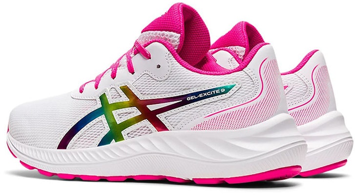 아식스 젤 익사이트 9 '화이트 핑크 글로우' (초등학생) 1014A279-100 Shop 아식스 젤 익사이트 9 '화이트 핑크 글로우' (초등학생) 1014A279-100