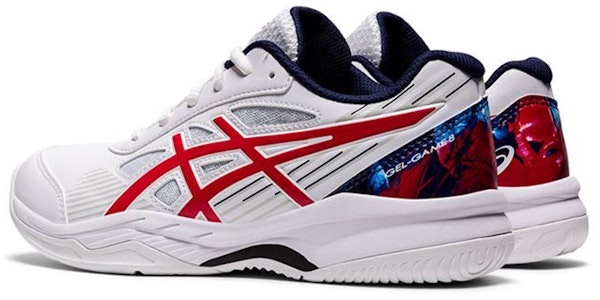 GS アシックス ゲルゲーム8 LE 白/赤 1044A046-110 Shop GS アシックス ゲルゲーム8 LE 白/赤 1044A046-110
