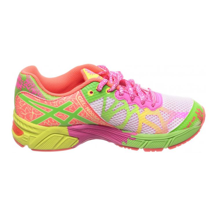 Order (Grade School) ASICS Gel Noosa Tri 9 ''Wit Lime Roze'' C401N-0105