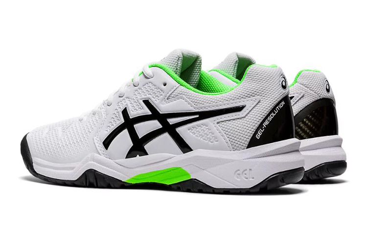 Shop (Grade School) ASICS Gel Resolution 8 'Putih Hijau Gecko' 1044A018-105