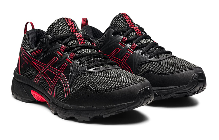 Lookbook (Anak Sekolah) ASICS Gel Venture 8 'Hitam Merah Listrik' 1014A141-007