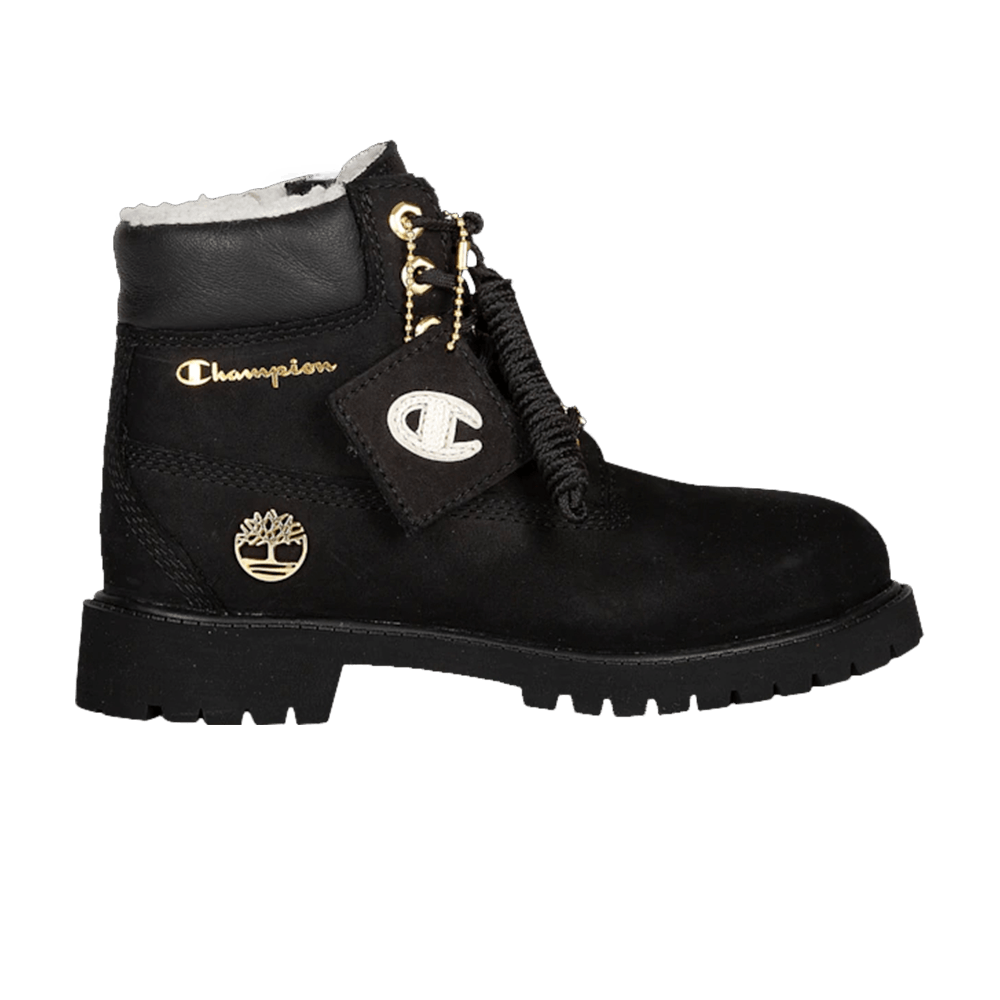 (Grade School) Champion x Timberland 6 Inch Premium WP Warm-Lined Junior 'Black' TB0A1UD4-001