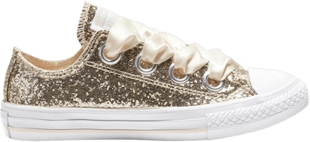 (Grade School) Converse Chuck Taylor All Star Big Eyelets Low 'Party Dress - Gold' 662307C (Grade School) Converse Chuck Taylor All Star Big Eyelets Low 'Party Dress - Gold' 662307C