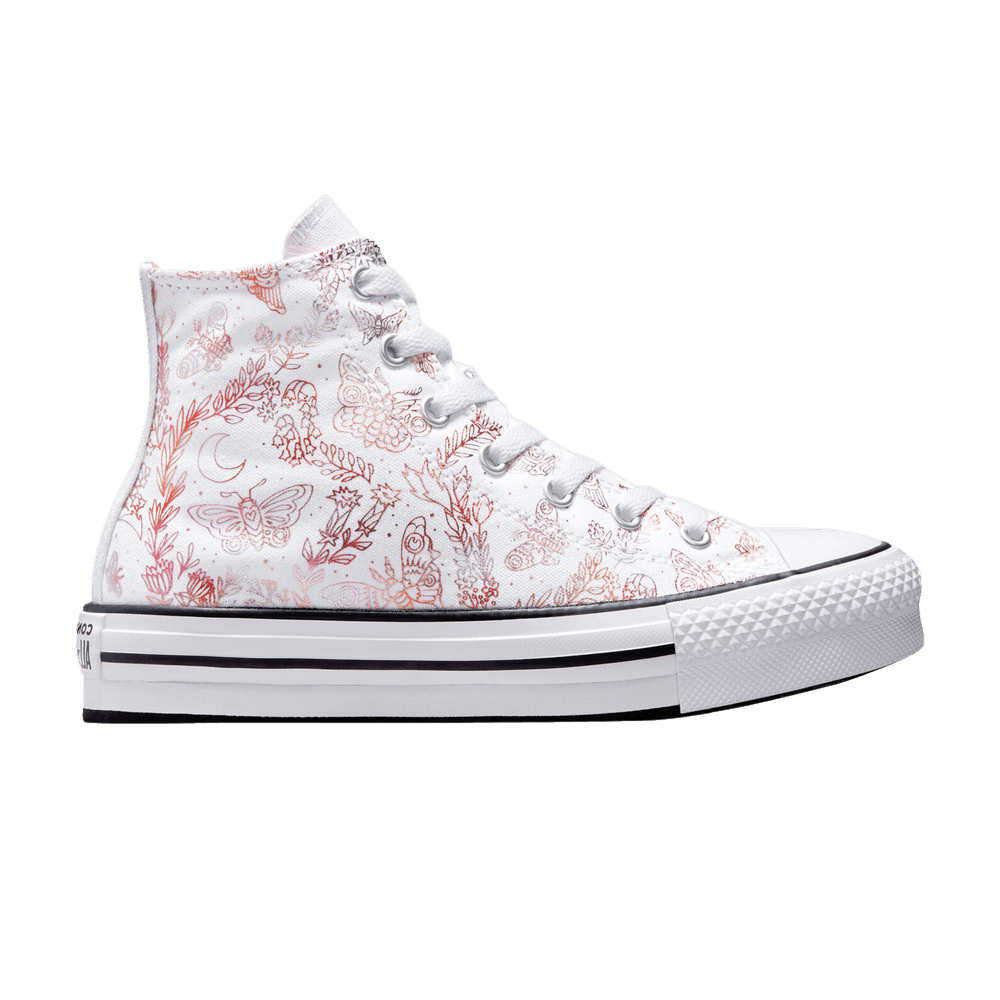 (Grade School) Converse Chuck Taylor All Star EVA Lift Platform High 'Butterfly Shine - White' A04187C