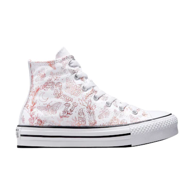 (GS) Converse Chuck Taylor All Star EVA Lift Platform High 'Butterfly Shine - White'