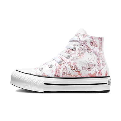 (GS) Converse Chuck Taylor All Star EVA Lift Platform High 'Butterfly Shine - White'