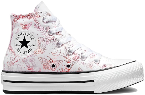 (儿童款) Converse Chuck Taylor All Star 基础款 EVA 厚底高帮 '蝴蝶闪耀 - 白色' A04188C Order (儿童款) Converse Chuck Taylor All Star 基础款 EVA 厚底高帮 '蝴蝶闪耀 - 白色' A04188C