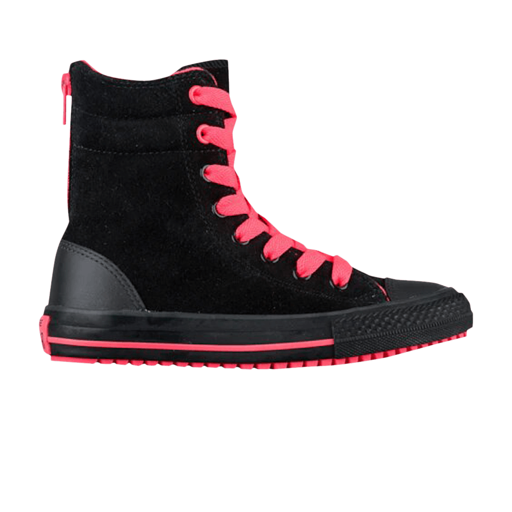(Grade School) Converse Chuck Taylor All Star Hi-Rise Boot X-Hi 'Black Hot Punch' 658144C