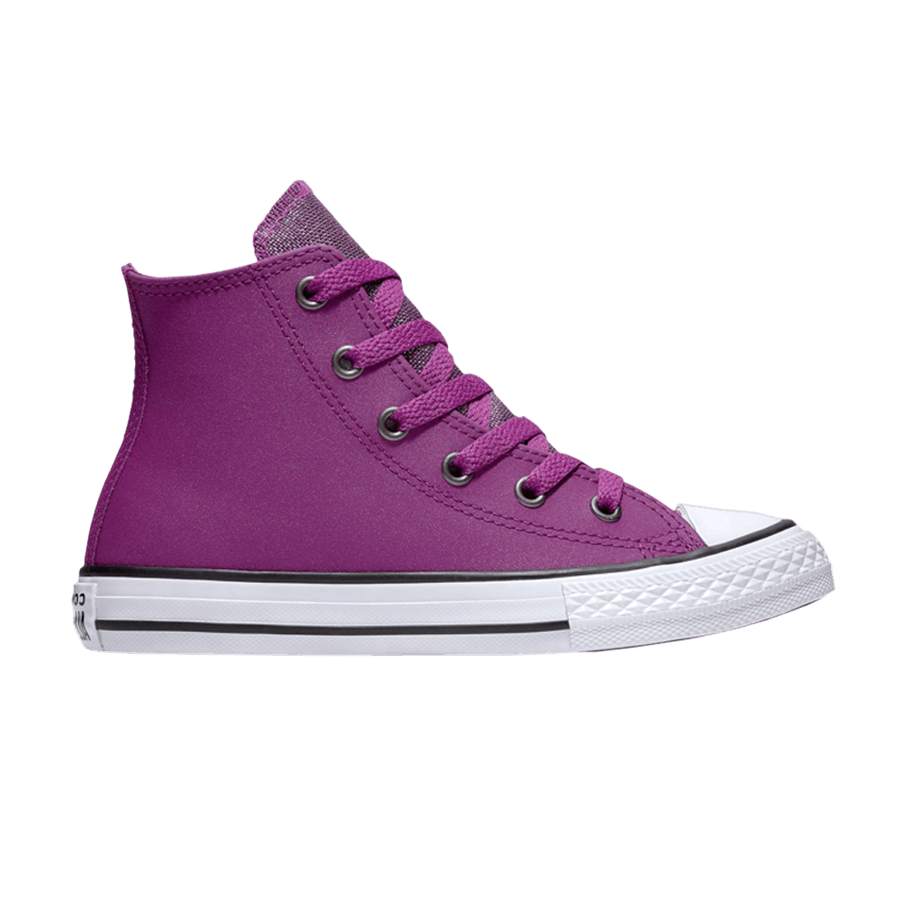 (Grade School) Converse Chuck Taylor All Star High 'Graphite Glitter - Icon Violet' 662298C