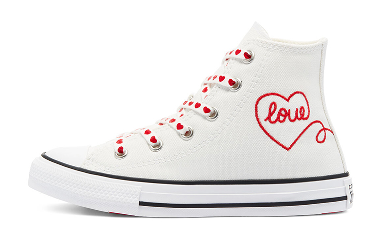 (Grade School) Converse Chuck Taylor All Star High 'Valentine's Day - White' 671125C