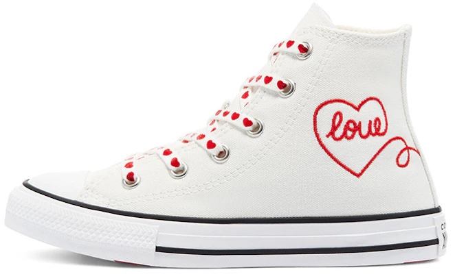 (小学) 匡威Chuck Taylor All Star高帮 '情人节 - 白色' 671125C Buy (小学) 匡威Chuck Taylor All Star高帮 '情人节 - 白色' 671125C