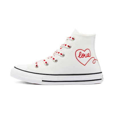 (GS) Converse Chuck Taylor All Star High 'Valentine's Day - White'