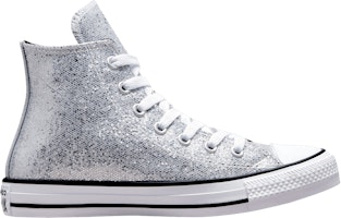 (Grade School) Converse Chuck Taylor All Star High 'Glitter - Silver' A01475C (Grade School) Converse Chuck Taylor All Star High 'Glitter - Silver' A01475C