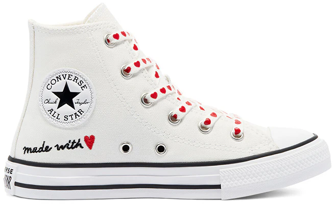 (小学) 匡威Chuck Taylor All Star高帮 '情人节 - 白色' 671125C Order (小学) 匡威Chuck Taylor All Star高帮 '情人节 - 白色' 671125C
