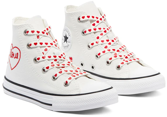 (小学) 匡威Chuck Taylor All Star高帮 '情人节 - 白色' 671125C Lookbook (小学) 匡威Chuck Taylor All Star高帮 '情人节 - 白色' 671125C