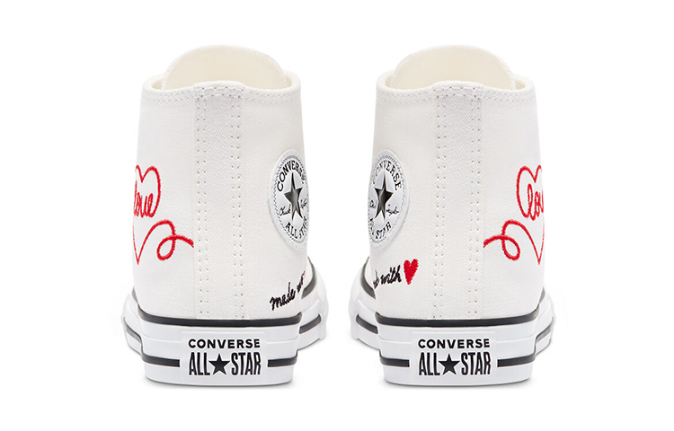 Shop (小学) 匡威Chuck Taylor All Star高帮 '情人节 - 白色' 671125C