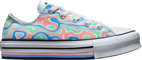 (Grade School) Converse Chuck Taylor All Star Lift Platform Low 'Color Swirl' A01018F (Grade School) Converse Chuck Taylor All Star Lift Platform Low 'Color Swirl' A01018F