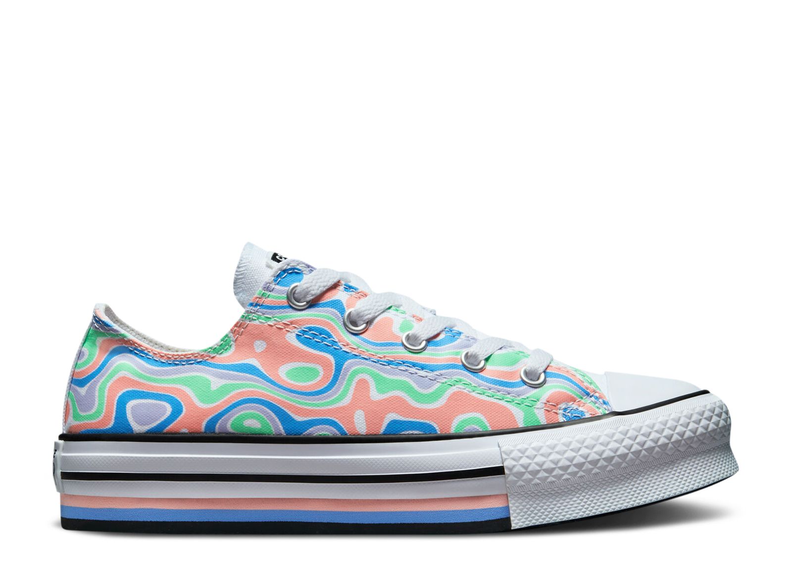Buy （學齡）Converse Chuck Taylor All Star Lift 增高鞋底低筒 ‘色彩漩渦’ A01018F