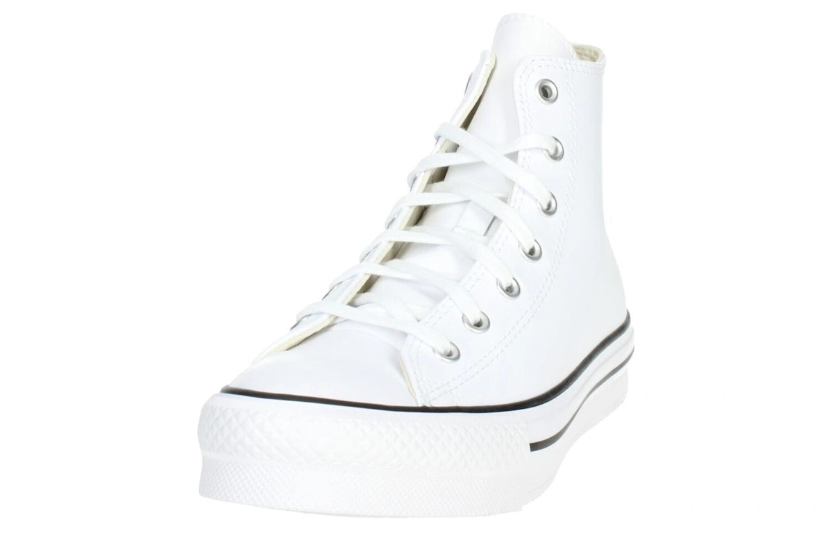 (Grade School) Converse Chuck Taylor All Star Lift Platform Leather High 'White Natural Ivory'