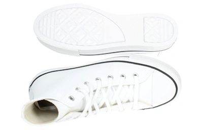 (Grade School) Converse Chuck Taylor All Star Lift Platform Leather High 'White Natural Ivory'
