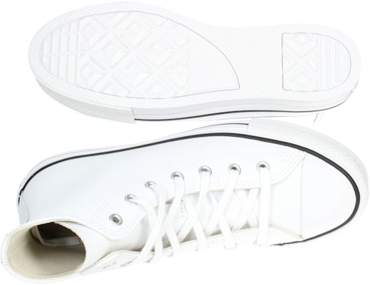 (Grade School) Converse Chuck Taylor All Star Lift Platform Leather High 'White Natural Ivory' A02486C Shop (Grade School) Converse Chuck Taylor All Star Lift Platform Leather High 'White Natural Ivory' A02486C