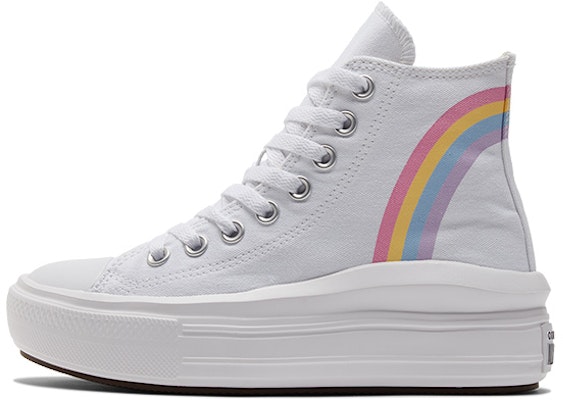 (Grade School) Converse Chuck Taylor All Star Move Platform High 'Rainbow Cloud' A04344C Buy (Grade School) Converse Chuck Taylor All Star Move Platform High 'Rainbow Cloud' A04344C