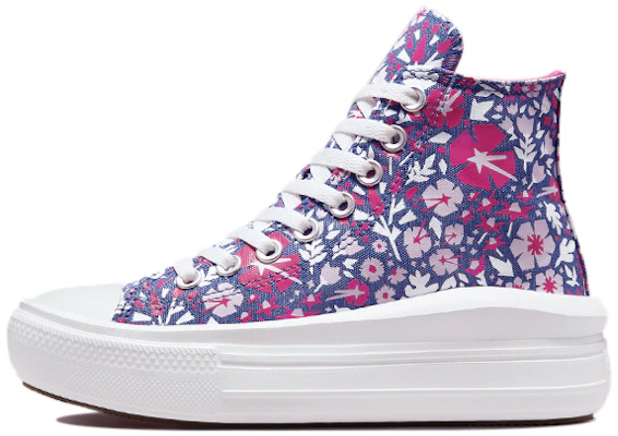 (Grade School) Converse Chuck Taylor All Star Move Platform High 'Paper Floral - Washed Indigo' 272847C Buy (Grade School) Converse Chuck Taylor All Star Move Platform High 'Paper Floral - Washed Indigo' 272847C