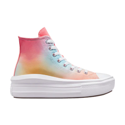 (GS) Converse Chuck Taylor All Star Move Platform High 'Rainbow Ombre'