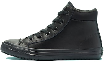 (Grade School) Converse Chuck Taylor All Star PC Boot Faux Leather High 'Triple Black' 669854C (Grade School) Converse Chuck Taylor All Star PC Boot Faux Leather High 'Triple Black' 669854C