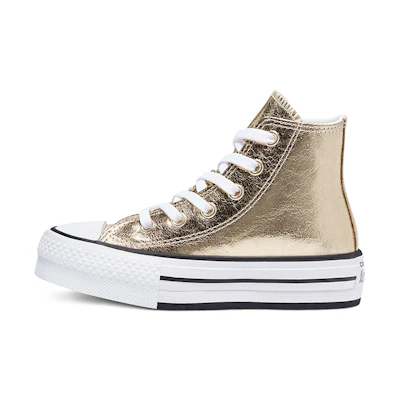 (GS) Converse Chuck Taylor All Star Platform High 'Digital Powder - Gold'