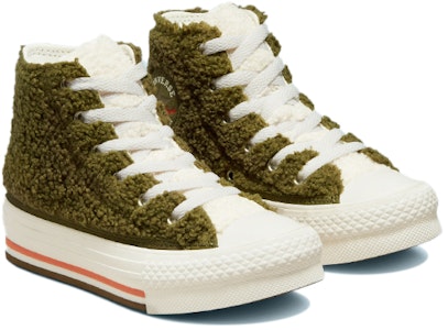 (Grade School)Converse Chuck Taylor All Star Sherpa EVA 厚底高筒運動鞋「Dark Moss Bold Mandarin」673198C Lookbook (Grade School)Converse Chuck Taylor All Star Sherpa EVA 厚底高筒運動鞋「Dark Moss Bold Mandarin」673198C