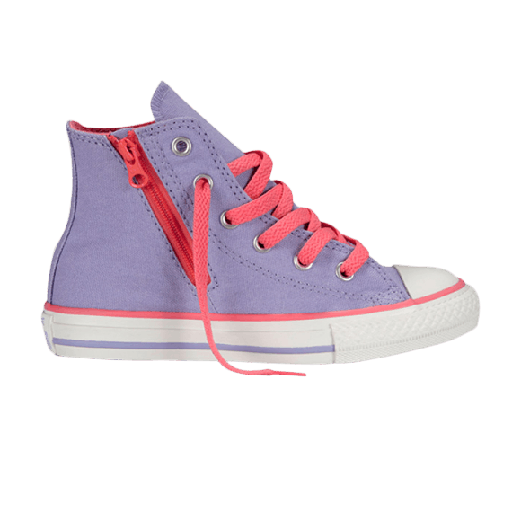 Buy (Grade School) Converse Chuck Taylor All Star Side Zip Hi 'Lavender Glow' 642914
