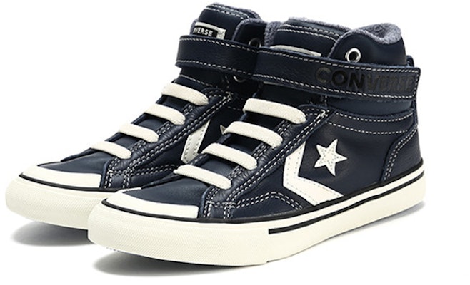(Grade School) Converse Pro Blaze Strap High 'Leather & Heathered Knit - Lakeside Blue' 669318C Lookbook (Grade School) Converse Pro Blaze Strap High 'Leather & Heathered Knit - Lakeside Blue' 669318C