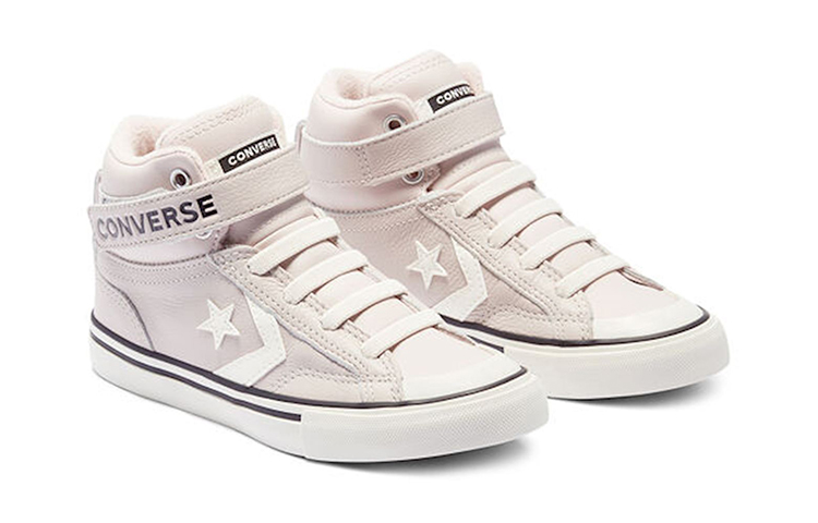 Lookbook （學齡）Converse Pro Blaze Strap High '皮革與絨面針織 - 暗紅色' 669317C