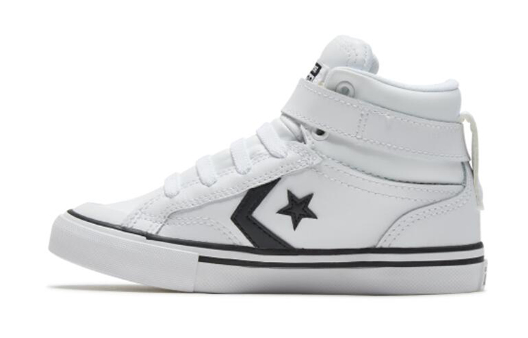 (Grade School) Converse Pro Blaze Strap High 'White Black' 663605C