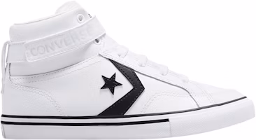 (Grade School) Converse Pro Blaze Strap Leather High 'White Black' A01071C (Grade School) Converse Pro Blaze Strap Leather High 'White Black' A01071C