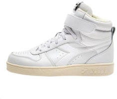 (Grade School) Diadora Magic Basket Mid Little Kid 'Triple White' 501-178316-C6180 (Grade School) Diadora Magic Basket Mid Little Kid 'Triple White' 501-178316-C6180