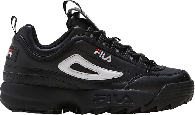 Grade School FILA Disruptor 2 Premium Black White 3FM00666 014