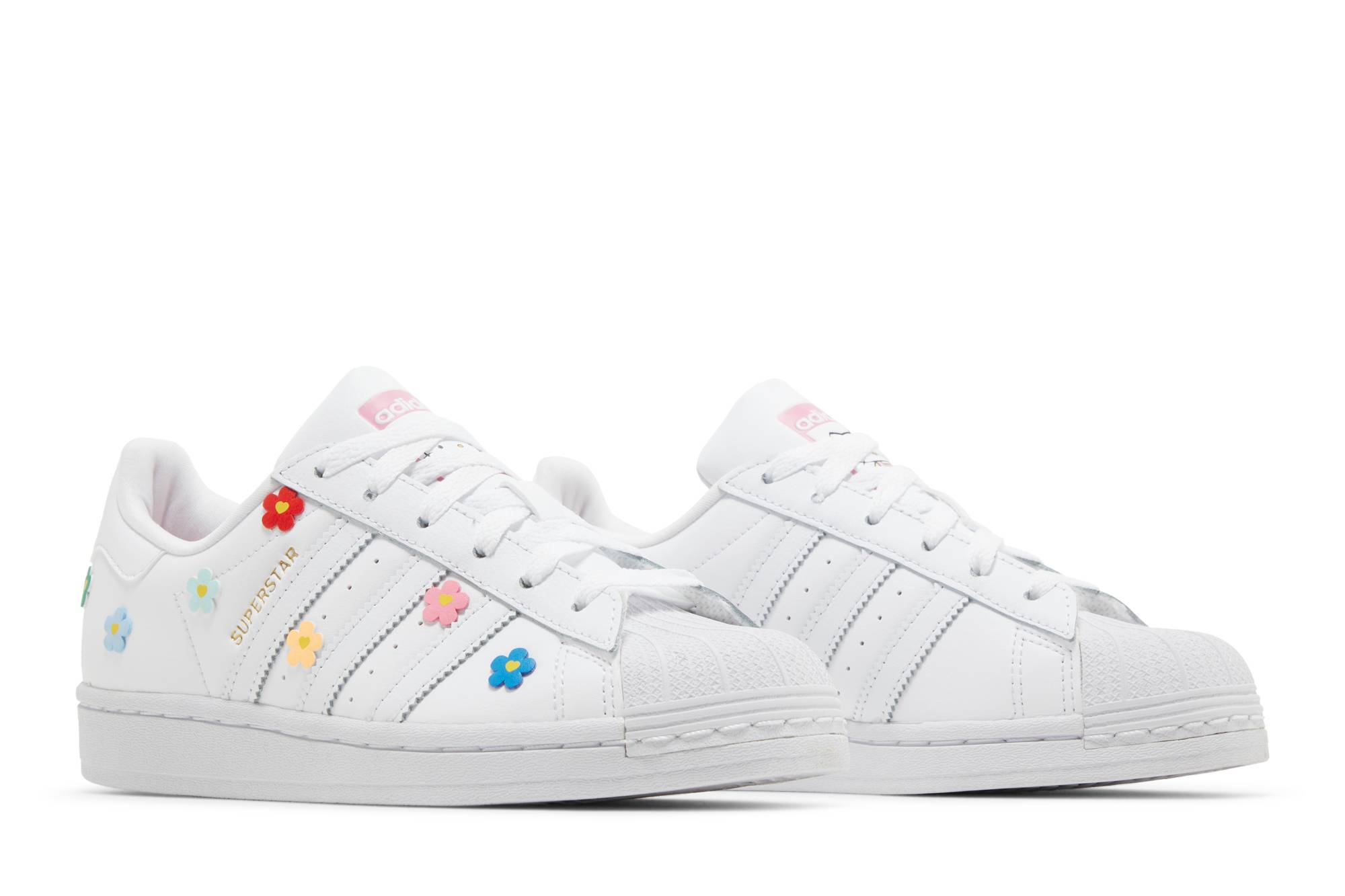 Cheap 헬로키티 x 아디다스 슈퍼스타 '컬러풀 플로럴' (초등학생용) ID7279